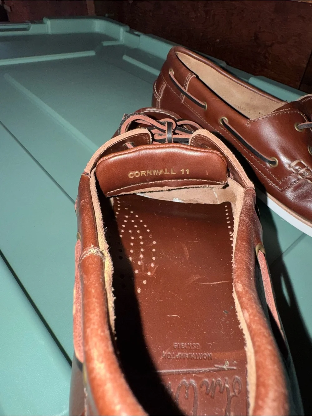 John White Leather Boat Shoes in Brown - Classic Men's Deck Shoes